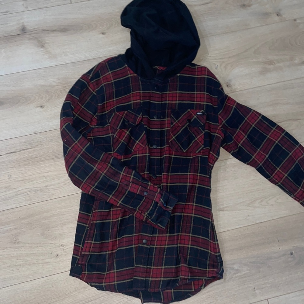 Boys Large Vans Flannel with Hood